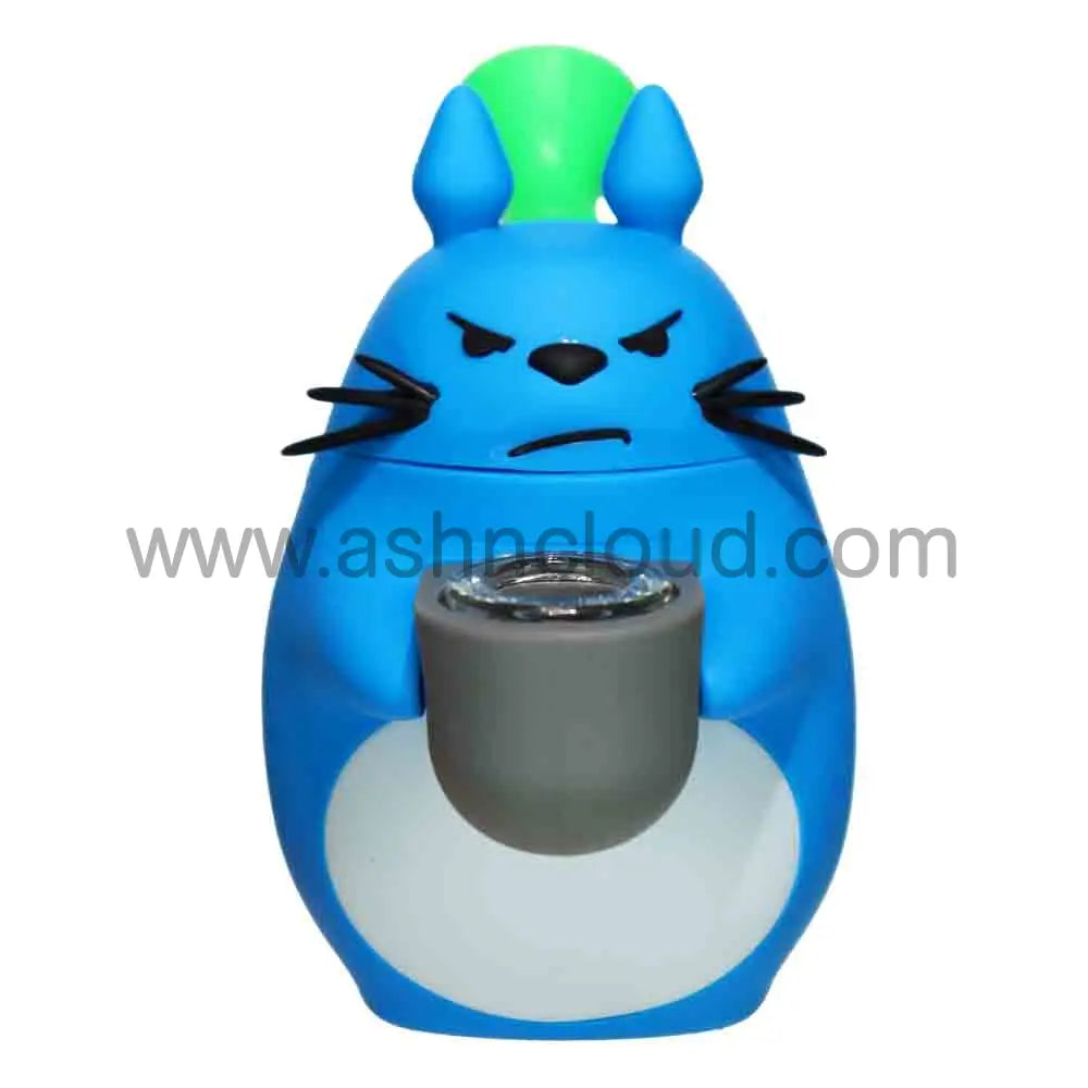7 in -Grumpy Animal Silicone Bong – Bold Fun Design for Smoke Shops (Multiple Colors)