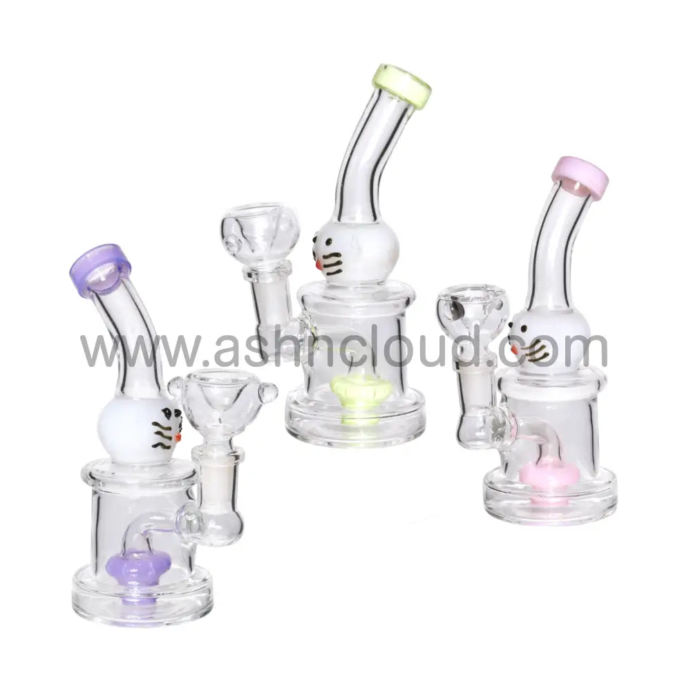 7 In - Kitten Showerhead Glass Bong