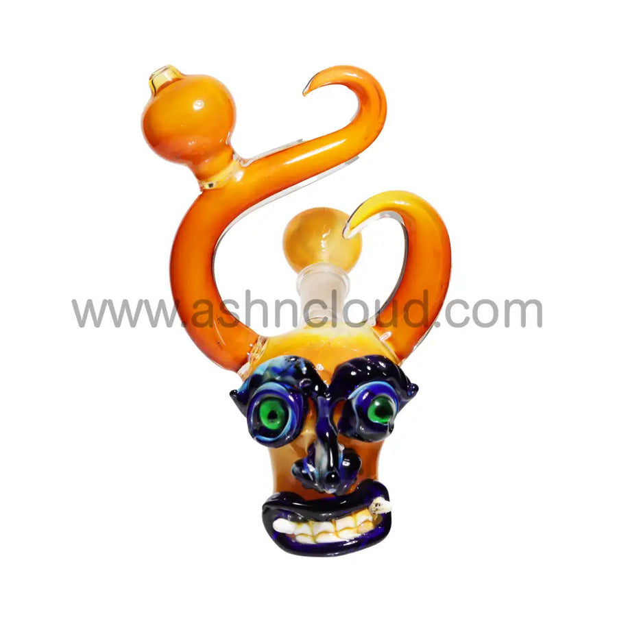7 Inch Monster Devil Head Fancy Glass Bubbler