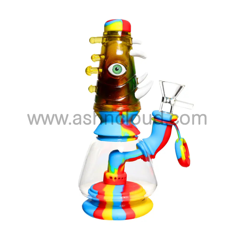 7 In - Monster One Eye Silicone/Glass Bong