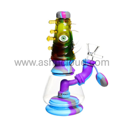 7 In - Monster One Eye Silicone/Glass Bong