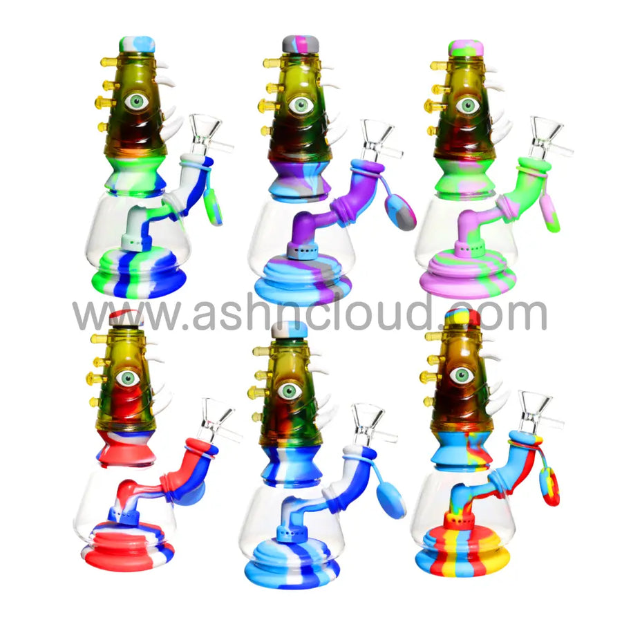 7 Inch Monster One-Eye Silicone Glass Bong