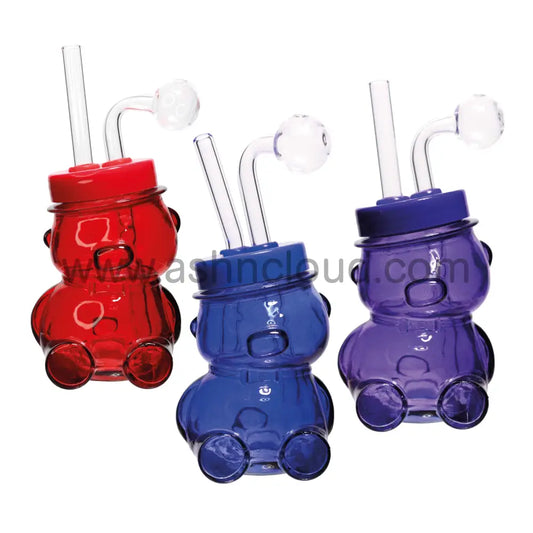 7 In - Multicolor Bear Glass Oil Burner