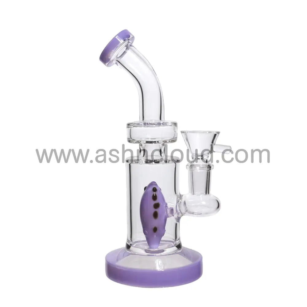 7 In - Oval Perc Slime Colors Mini Bong