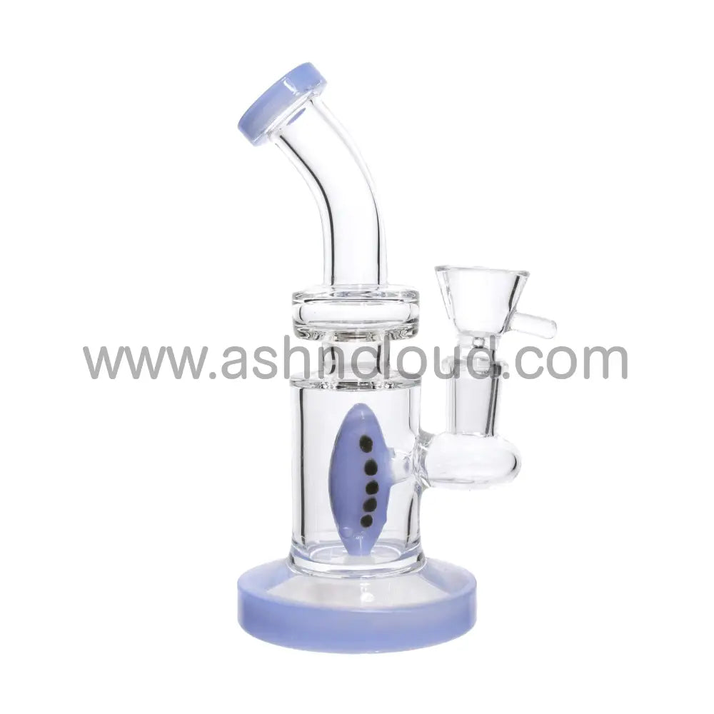 7 In - Oval Perc Slime Colors Mini Bong