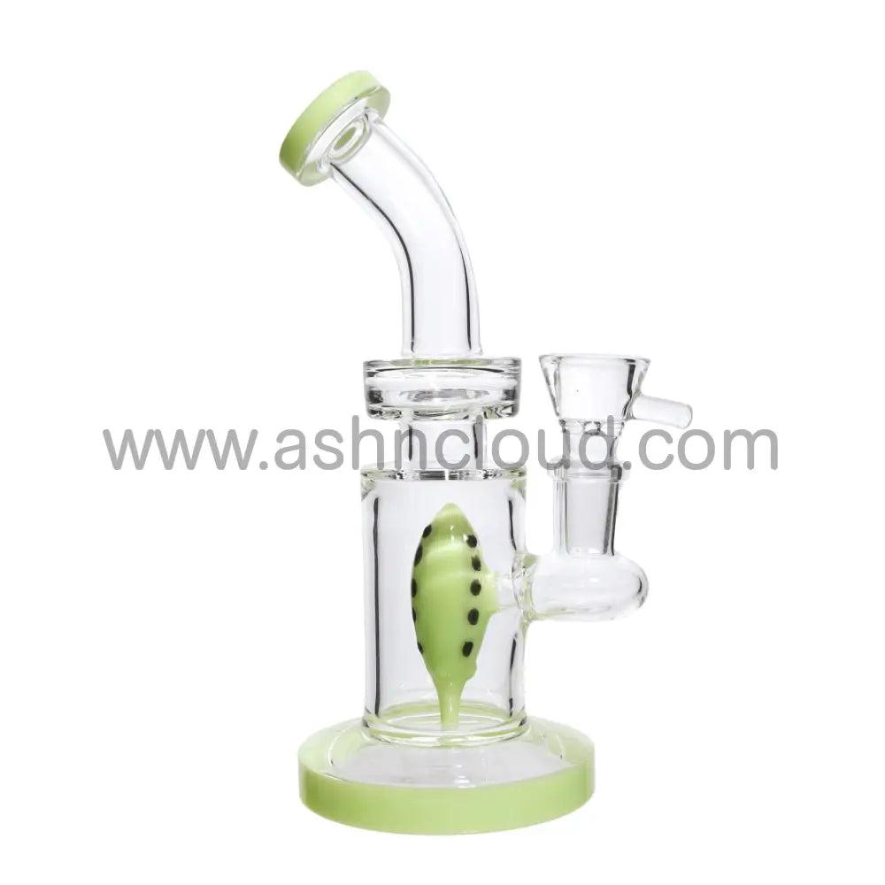 7 In - Oval Perc Slime Colors Mini Bong