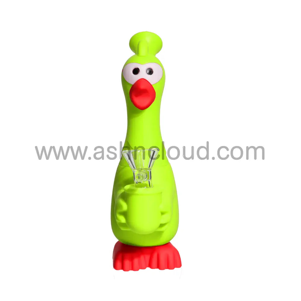 7 In - Screaming Chicken Multicolor Silicone Bong