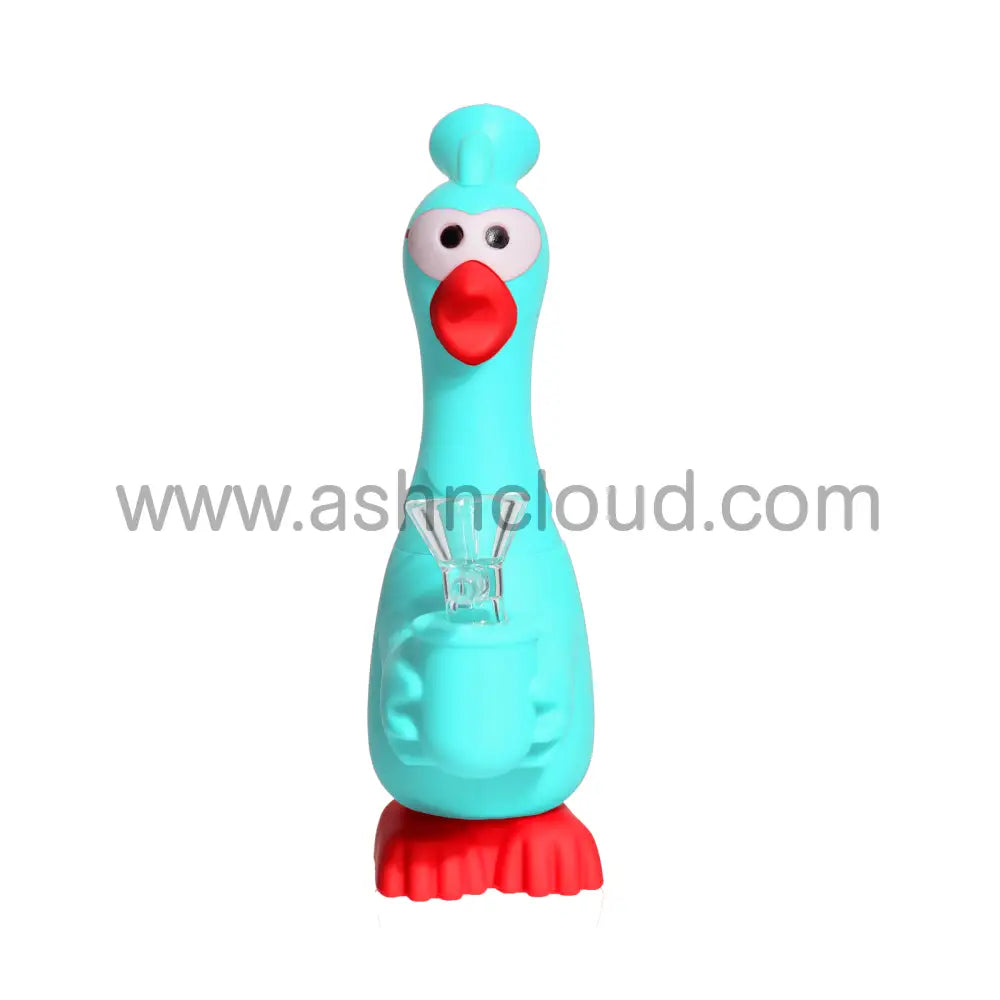 7 In - Screaming Chicken Multicolor Silicone Bong