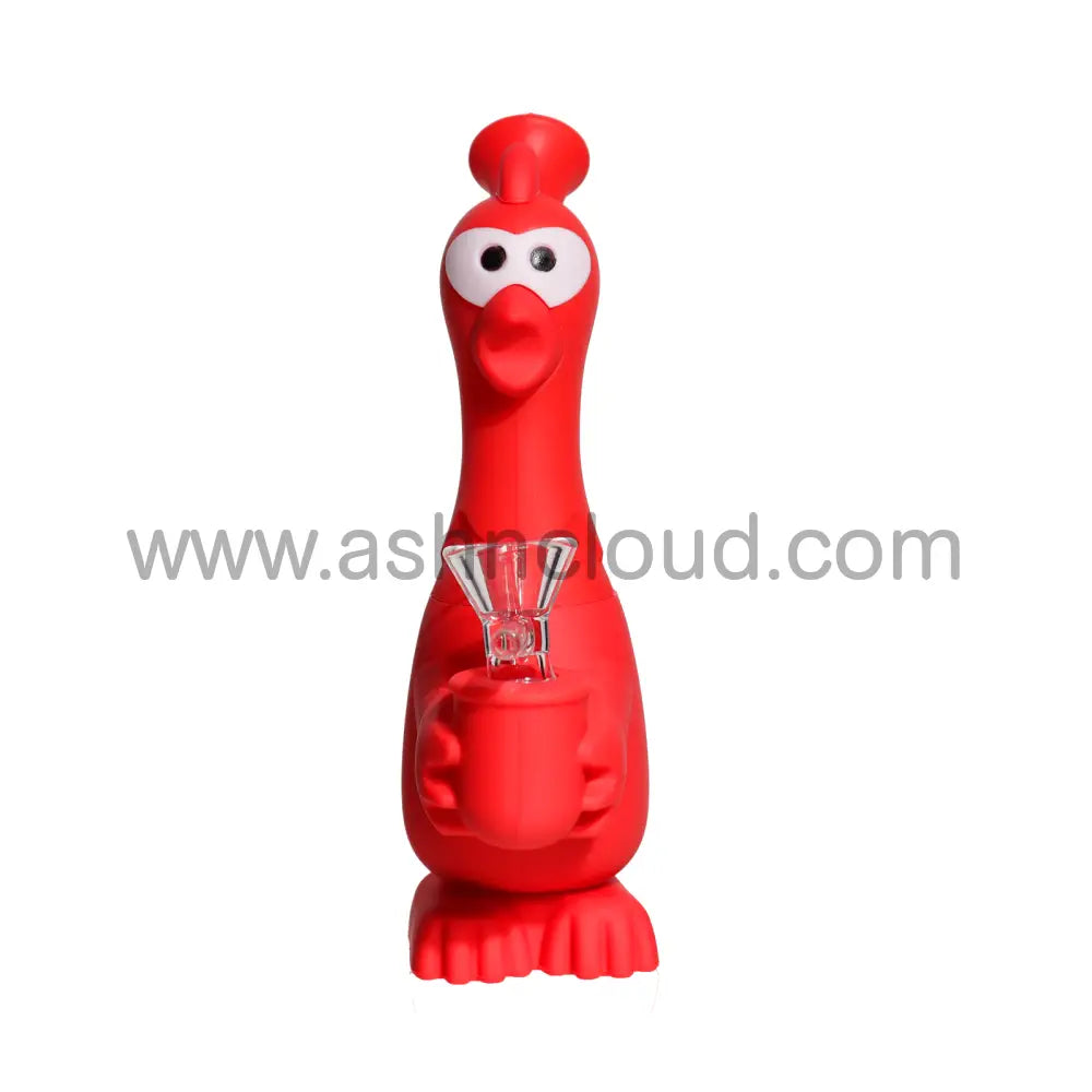 7 In - Screaming Chicken Multicolor Silicone Bong