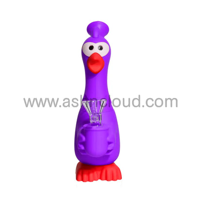 7 In - Screaming Chicken Multicolor Silicone Bong