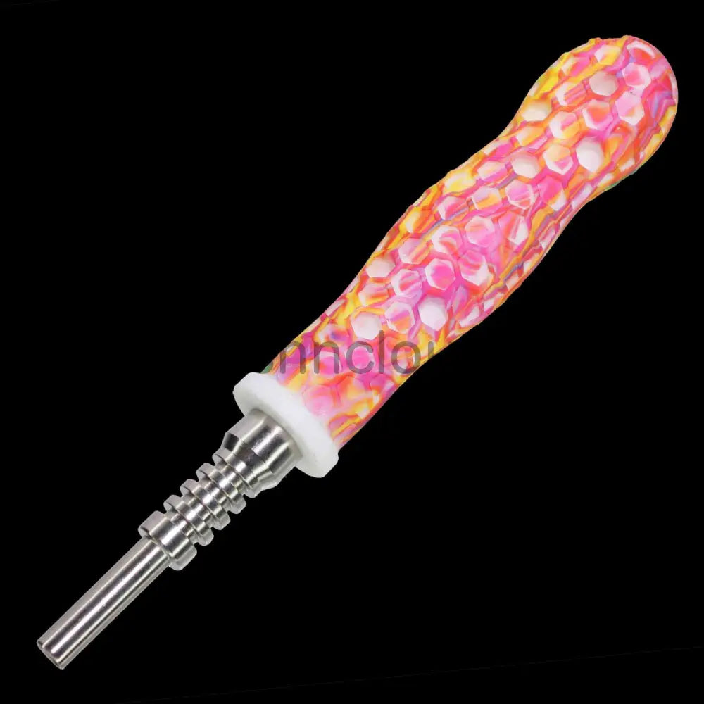 7 In - Silicone Nectar Collector With Metal Nail 14 Mm