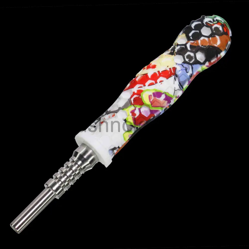 7 In - Silicone Nectar Collector With Metal Nail 14 Mm