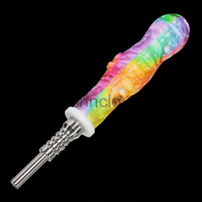 7 In - Silicone Nectar Collector With Metal Nail 14 Mm