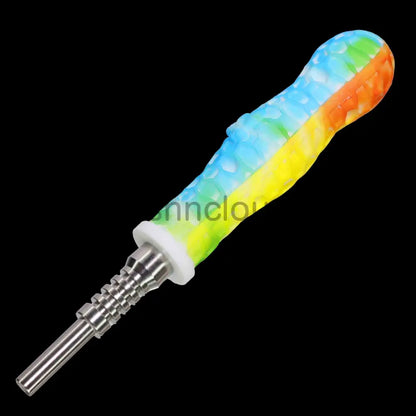 7 In - Silicone Nectar Collector With Metal Nail 14 Mm