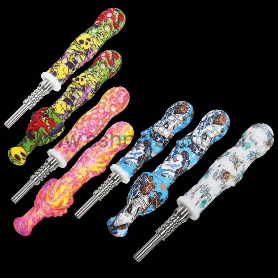 6-7 Inch Silicone Nectar Collector, Printed Design