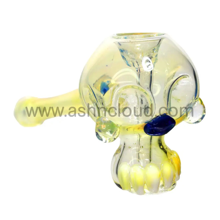 7 Inch Skull Design Glass Hammer Pipe