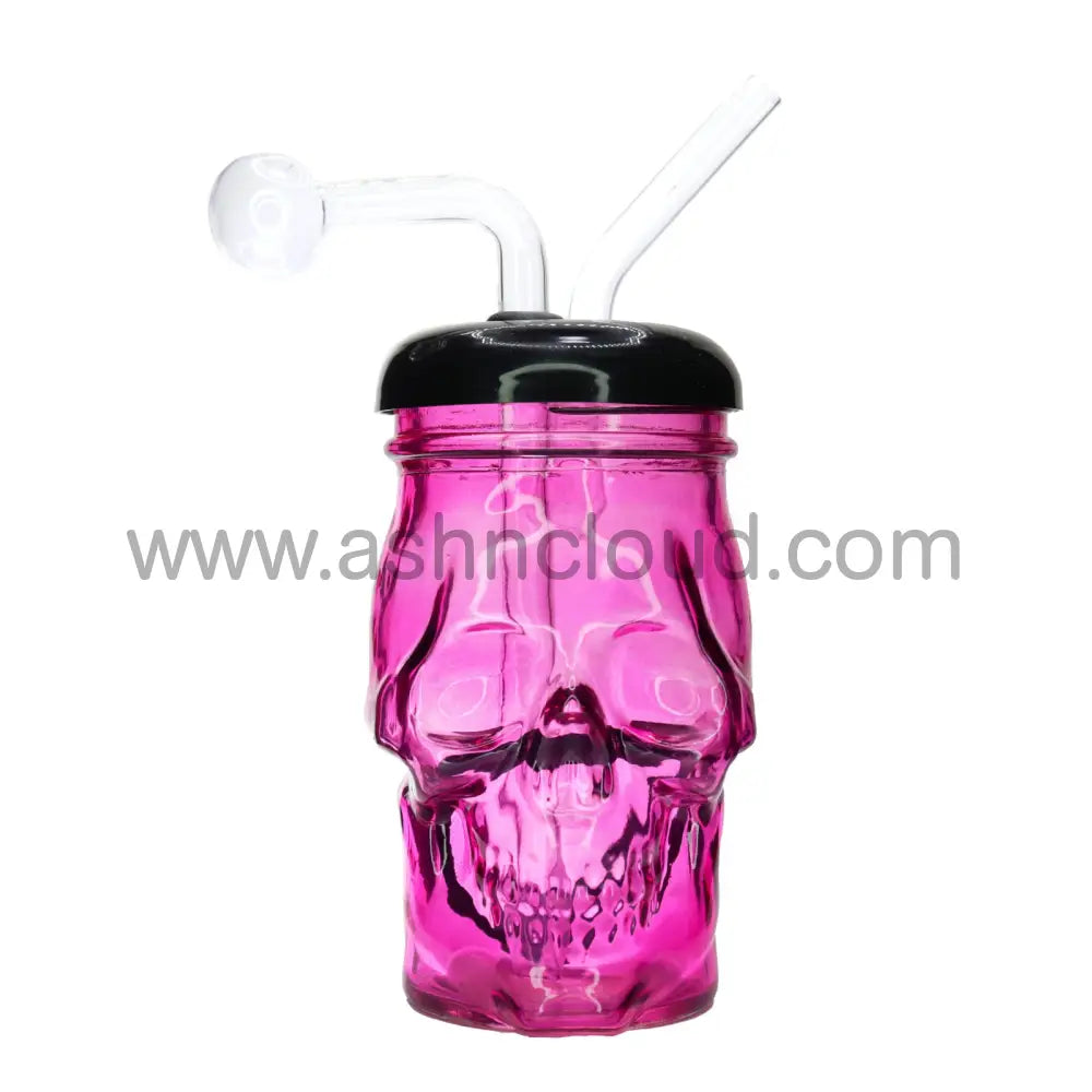 7 In - Skull Multicolor Oil Burner Water Pipe