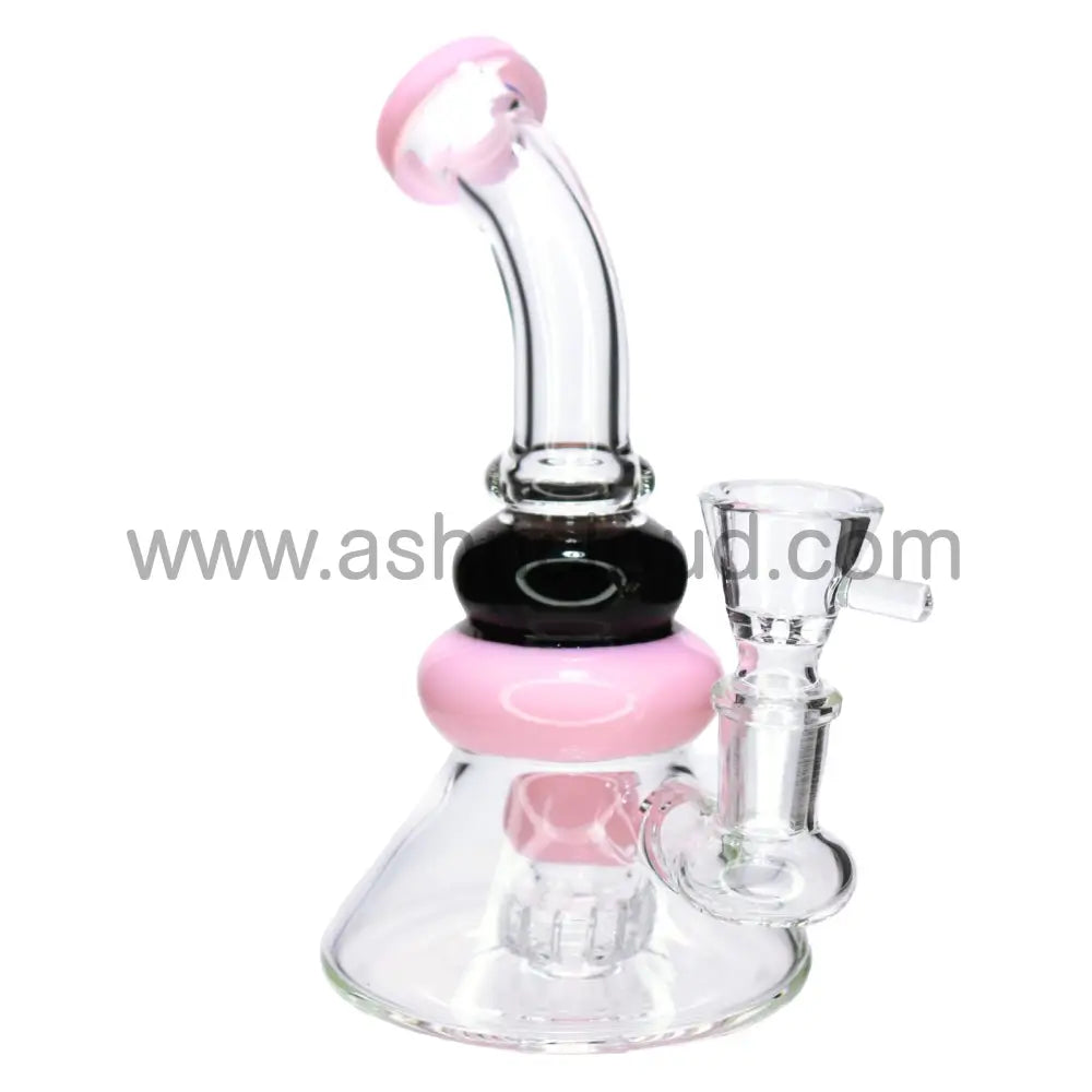 7 In - Slime Black Ring Glass Bong Simple