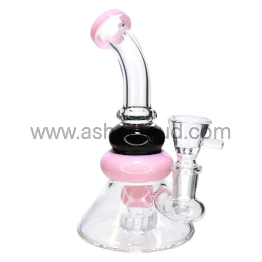 7 In - Slime Black Ring Glass Bong Simple