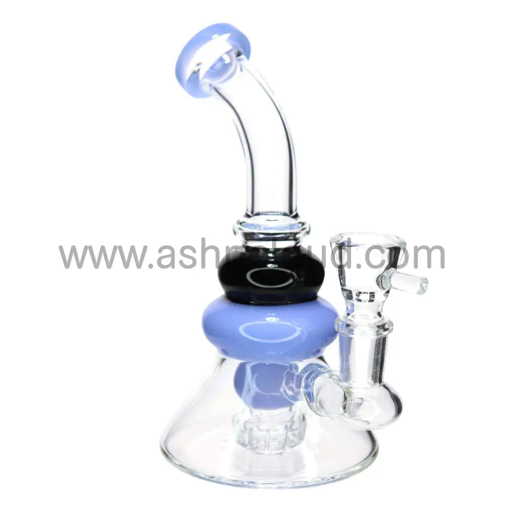 7 In - Slime Black Ring Glass Bong Simple