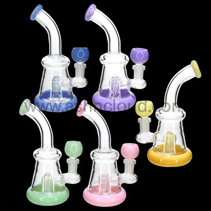 7 in -Slime Color Bowl Perc Glass Bong