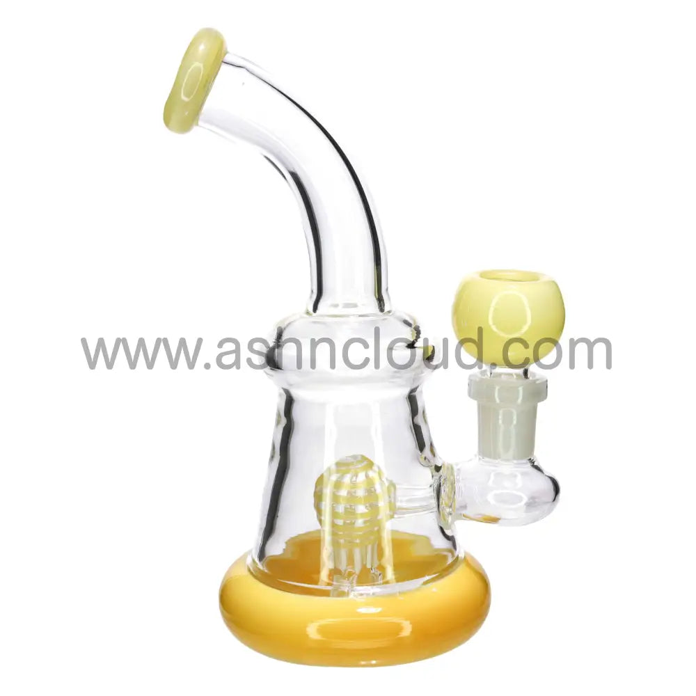 7 in -Slime Color Bowl Perc Glass Bong