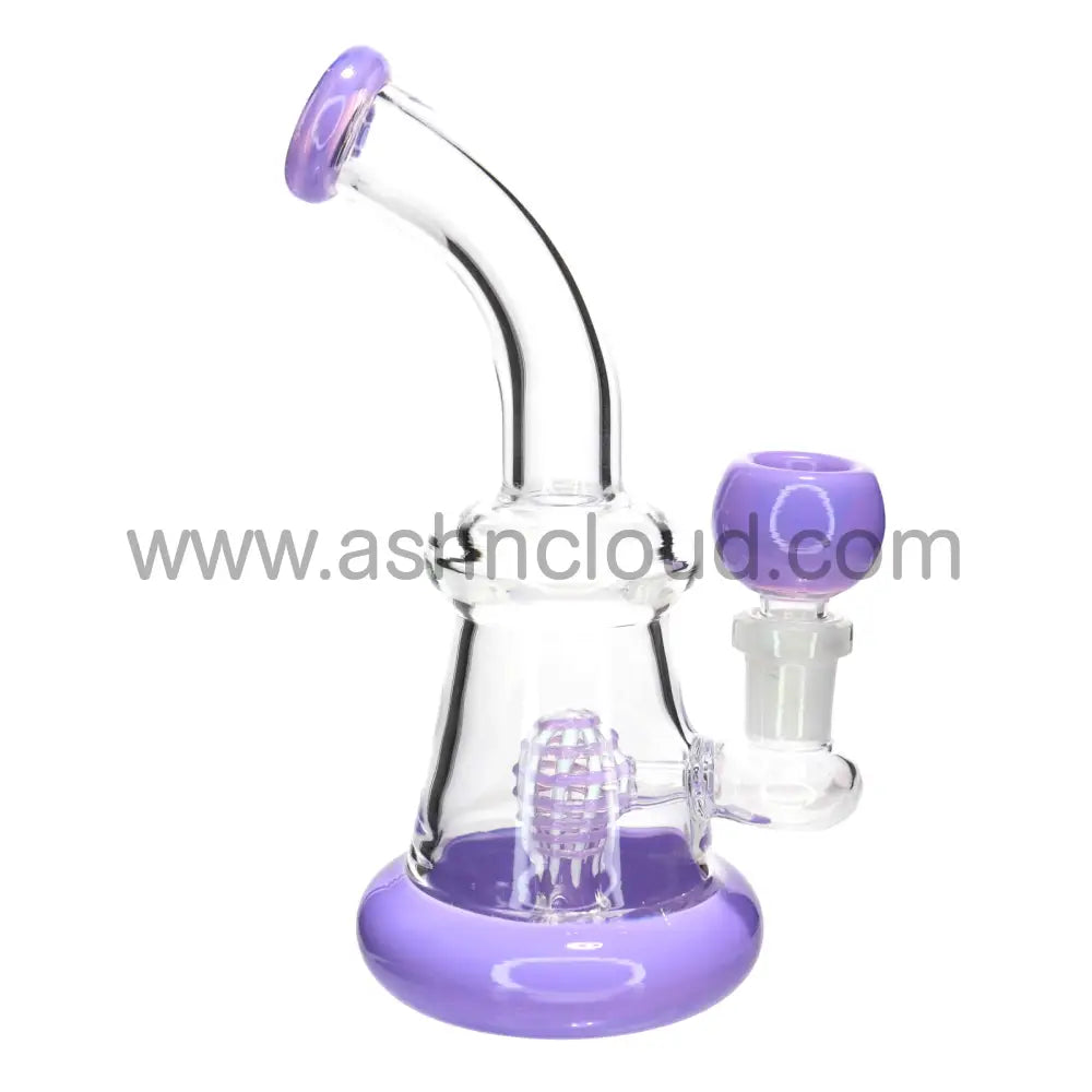7 in -Slime Color Bowl Perc Glass Bong