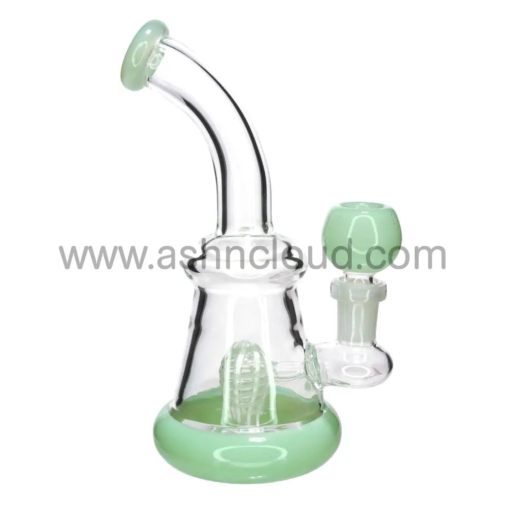 7 in -Slime Color Bowl Perc Glass Bong