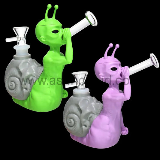 7 in - Snail Alien Silicone Bong – Unique Space-Inspired Design for Smoke Shops