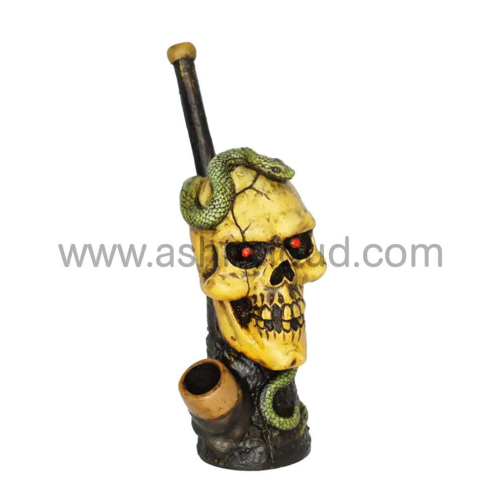 7 Inch Snake Skull Design Handmade Bong