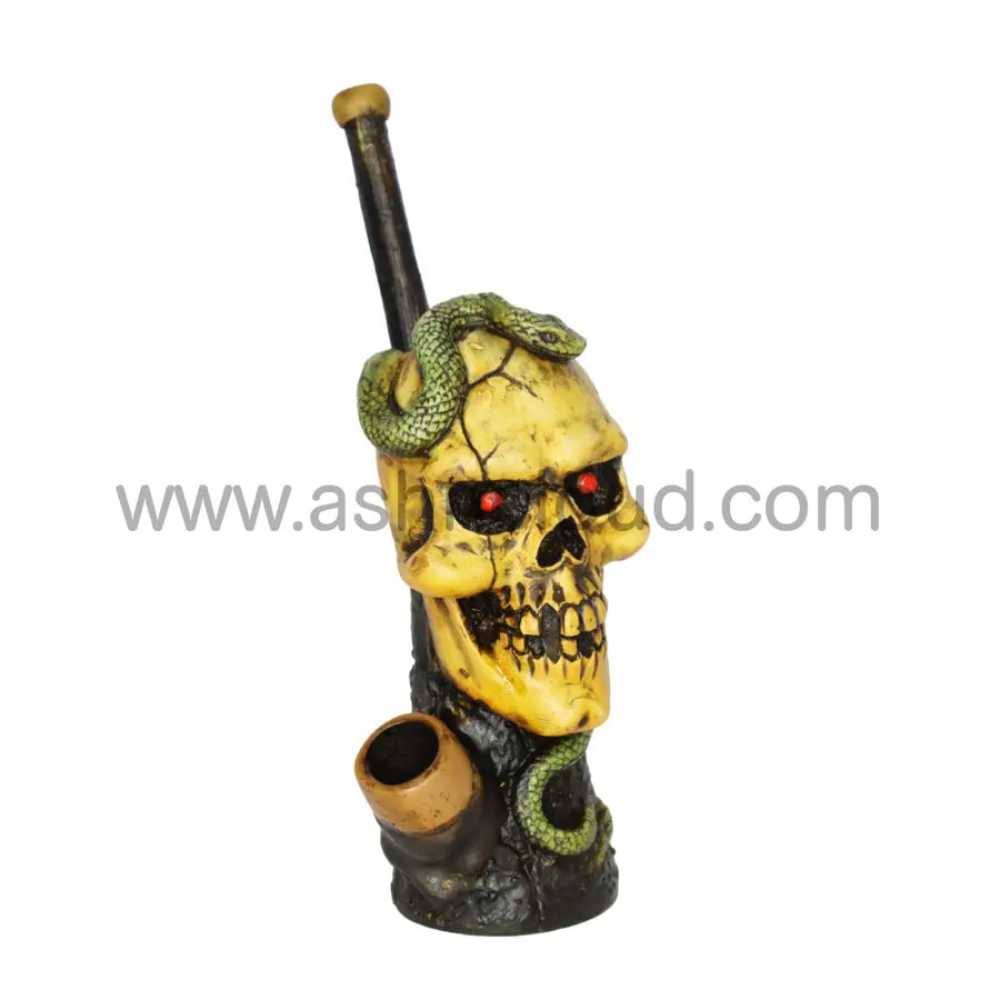 7 Inch Snake Skull Design Handmade Bong