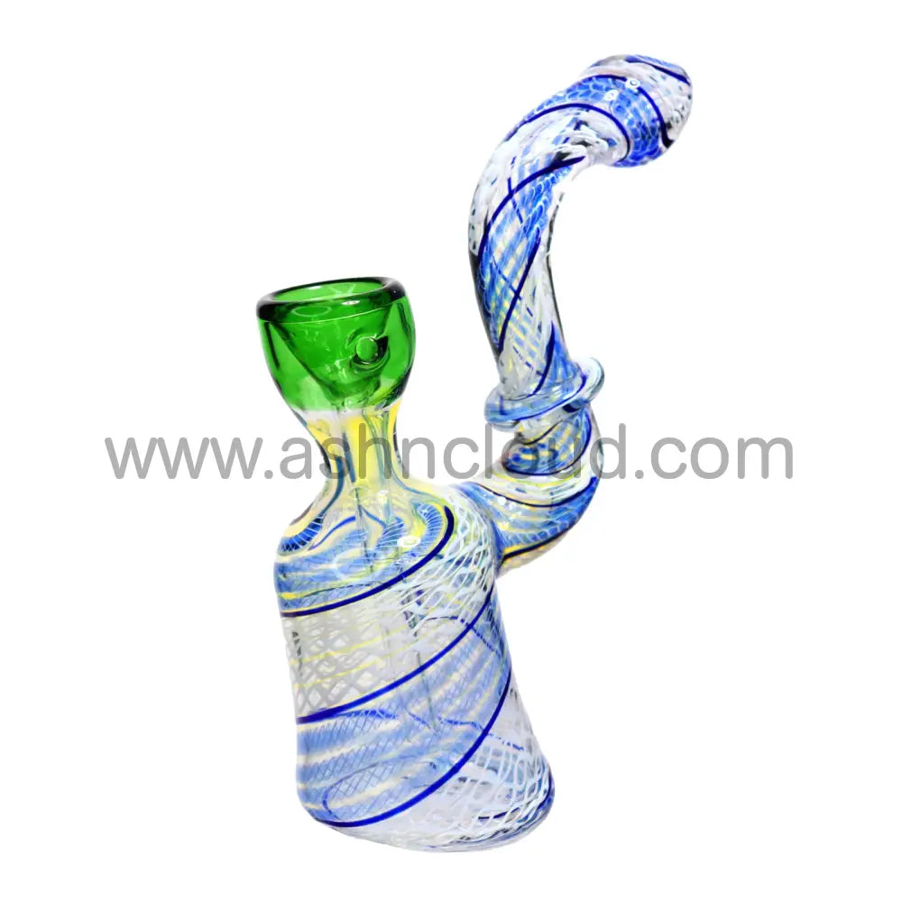 7 In - Twister Tails Multicolor Glass Bubbler