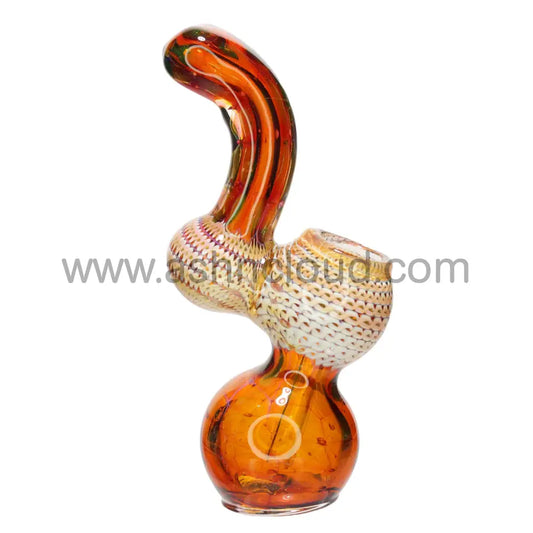 7 In - Usa Made Glass Heavy Bubbler Snake Brown