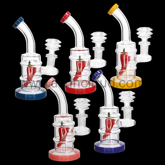 7’’ Recycler Rig with Chili Perc | Wholesale Bongs