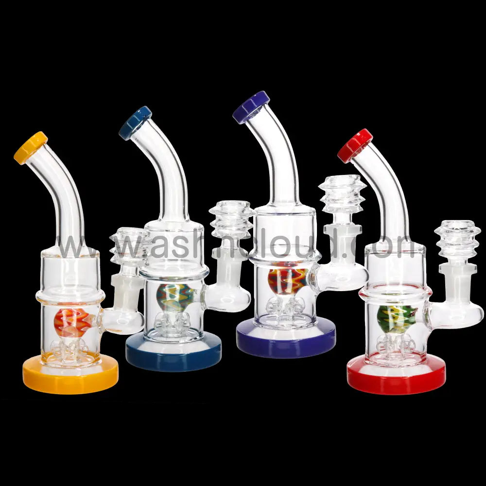 7’’ Recycler Rig with Wig Wag Perc | Wholesale Glass