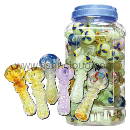 70 Pcs – Jar #31 Glass Hand Pipe Spoon $3.95 Each