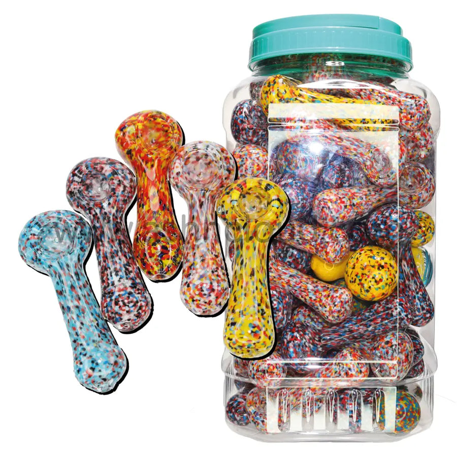 Glass Hand Pipe Spoon Jar #67, 85-Piece