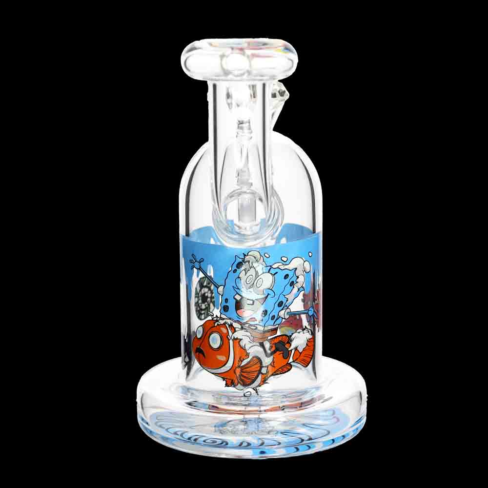 7” Heavy Diamond Glass Water Pipe – Thick Dab Rig | Wholesale