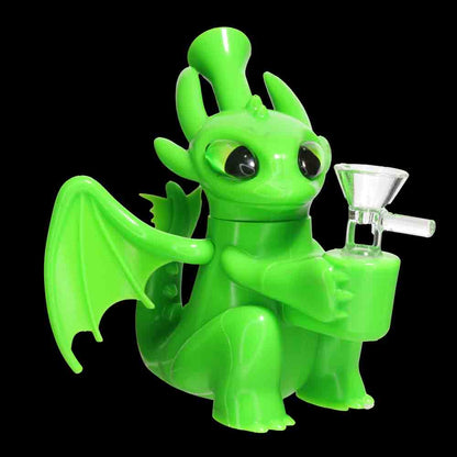 Dragon Silicone Bong with Glass Bowl – Wholesale Durable Novelty Water Pipe