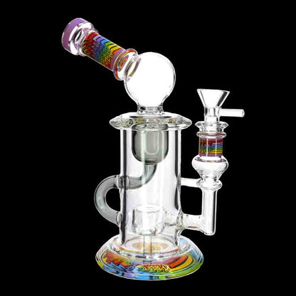 🌈💎 10” Color Accent Recycler Bong – Premium Functional Glass