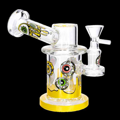 👁️🔥 Mini Eyeball Dab Rig – 360° Spooky Design Glass Recycler