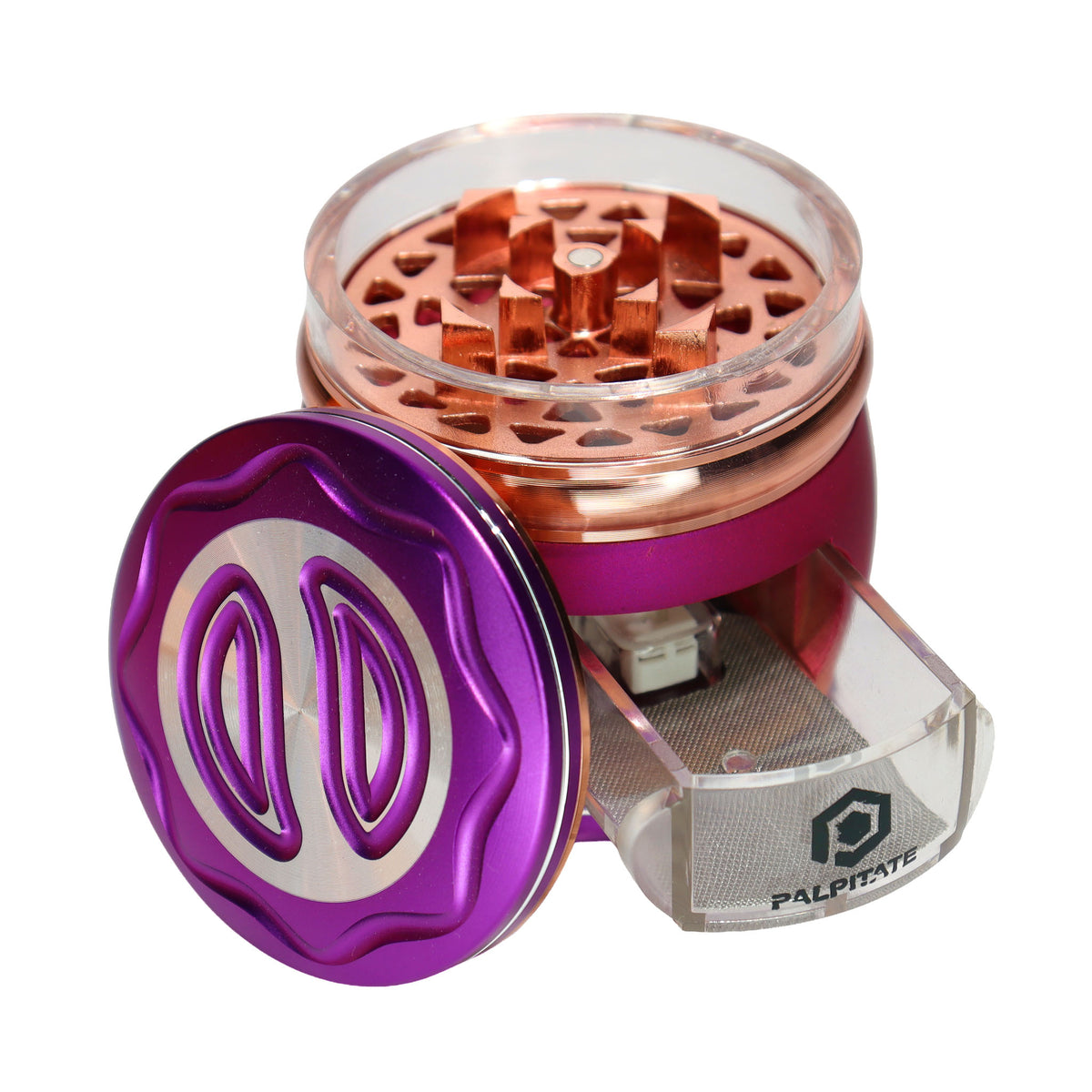 6 pcs -  2.5" 63mm Click it Fancy Design 4 Layer Grinder MG-122