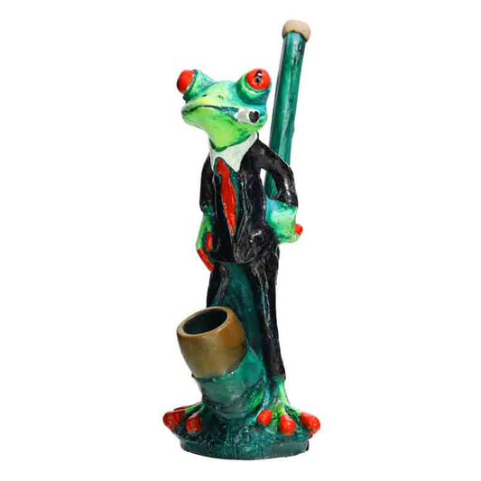 🐸 Frog Suit Resin Bong – Character Novelty Water Pipe