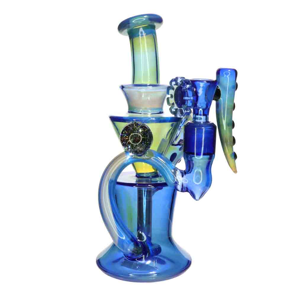 8" Fancy Galaxy Glass Water Pipe | Premium Artistic Design Wholesale Smoke Shop