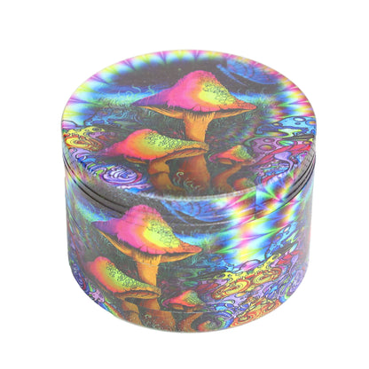 6 pcs - 2.5" 63mm Stylish Herb Grinder Psychedelic Mushroom