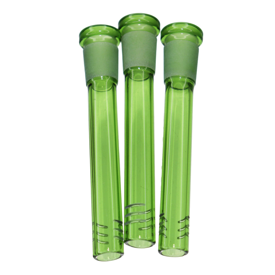 3.5 Inch Green Glass Downstem