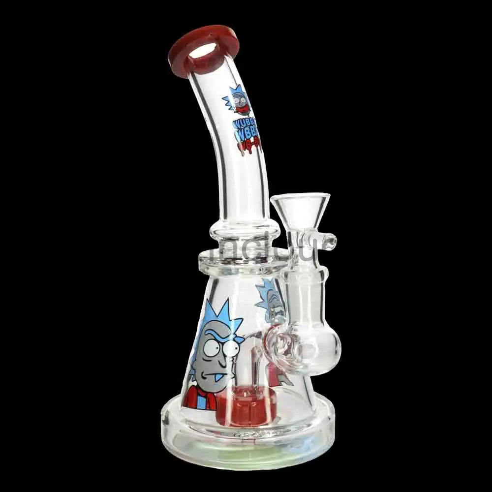 8’’ Cartoon Graphic Glass Bong with Internal Perc – Wholesale Water Pipe