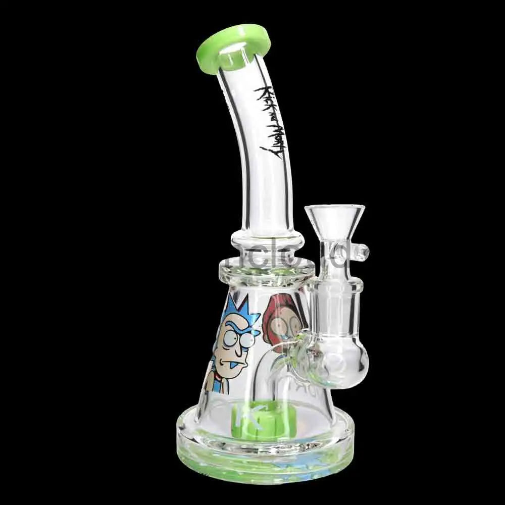 8’’ Cartoon Graphic Glass Bong with Internal Perc – Wholesale Water Pipe