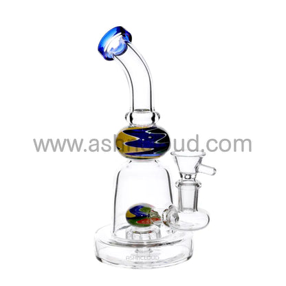 8 In - Ball Perc Wig Wag Mini Glass Bong