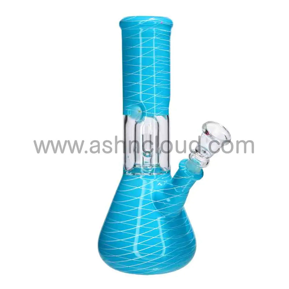 8 in - Beaker Streaky Matte Multicolor Glass Bong